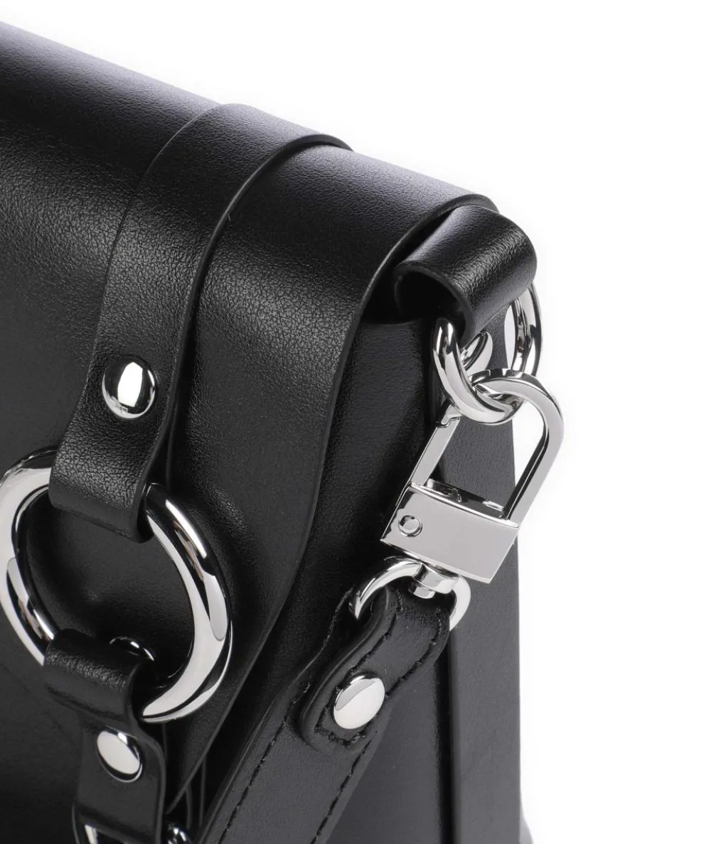 Kim Smooth Umhängetasche fein genarbtes Rindsleder schwarz