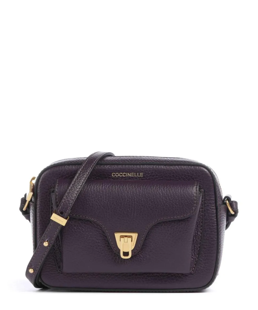 Beat Soft Umhängetasche genarbtes Leder pflaume