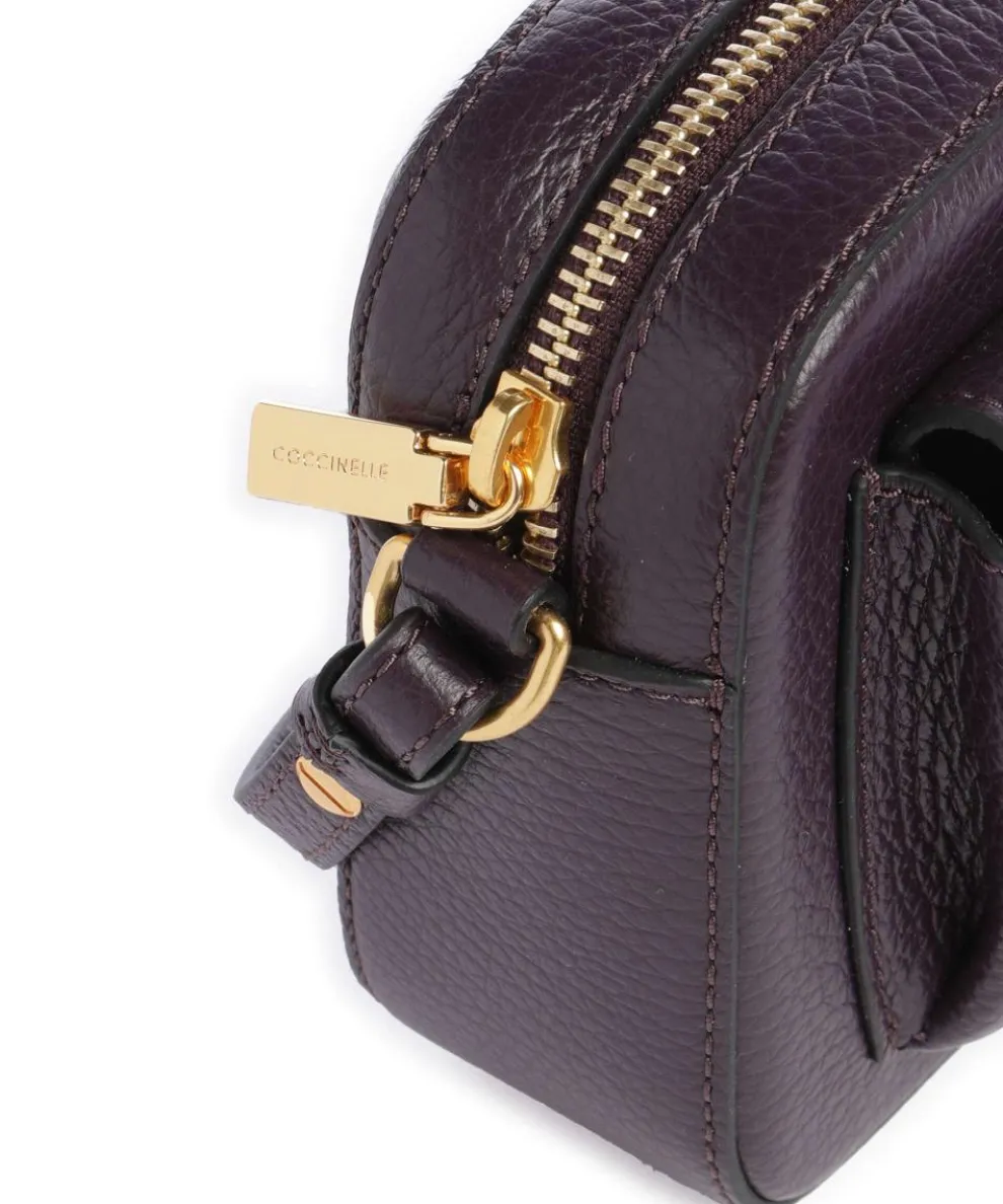 Beat Soft Umhängetasche genarbtes Leder pflaume