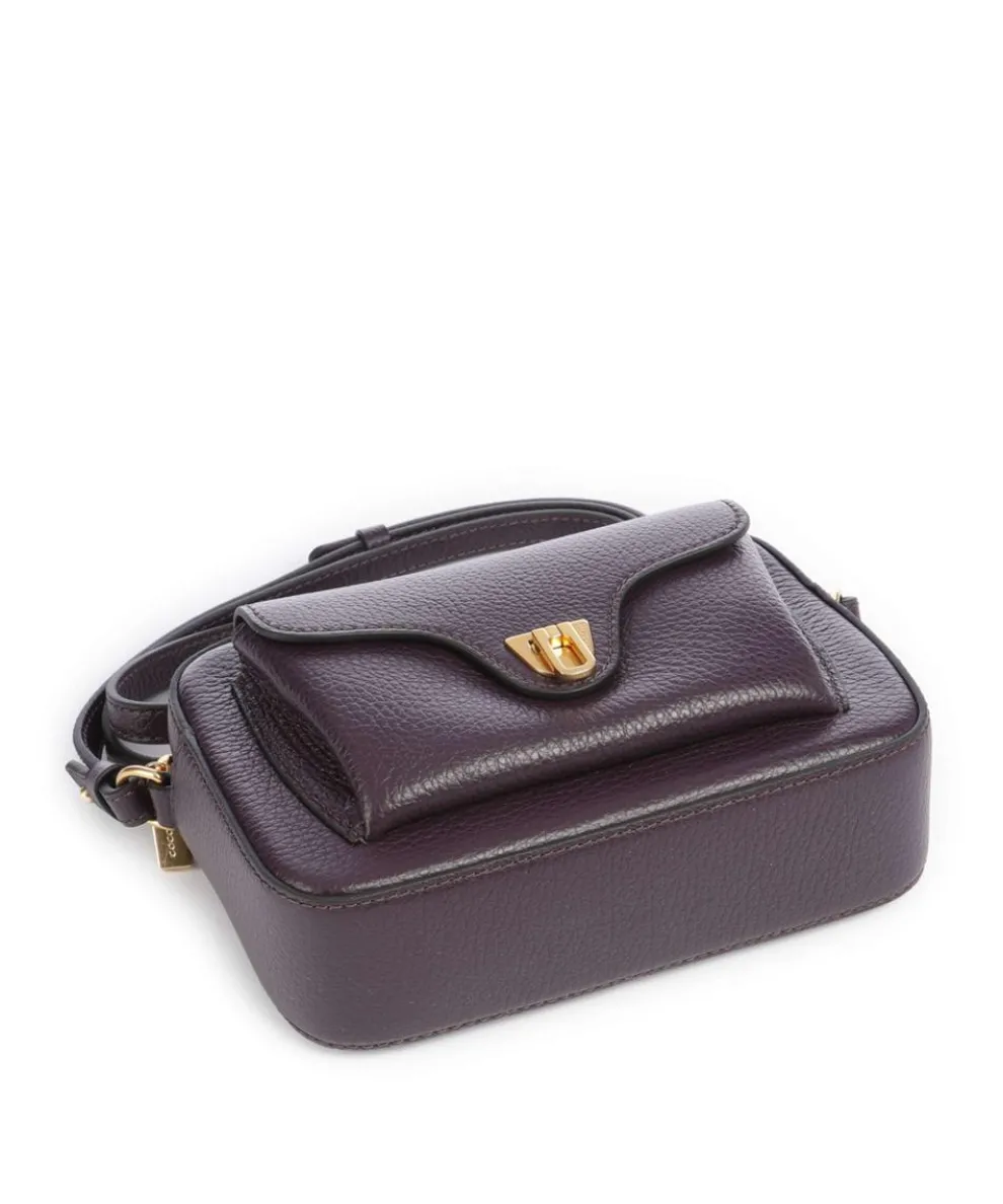 Beat Soft Umhängetasche genarbtes Leder pflaume