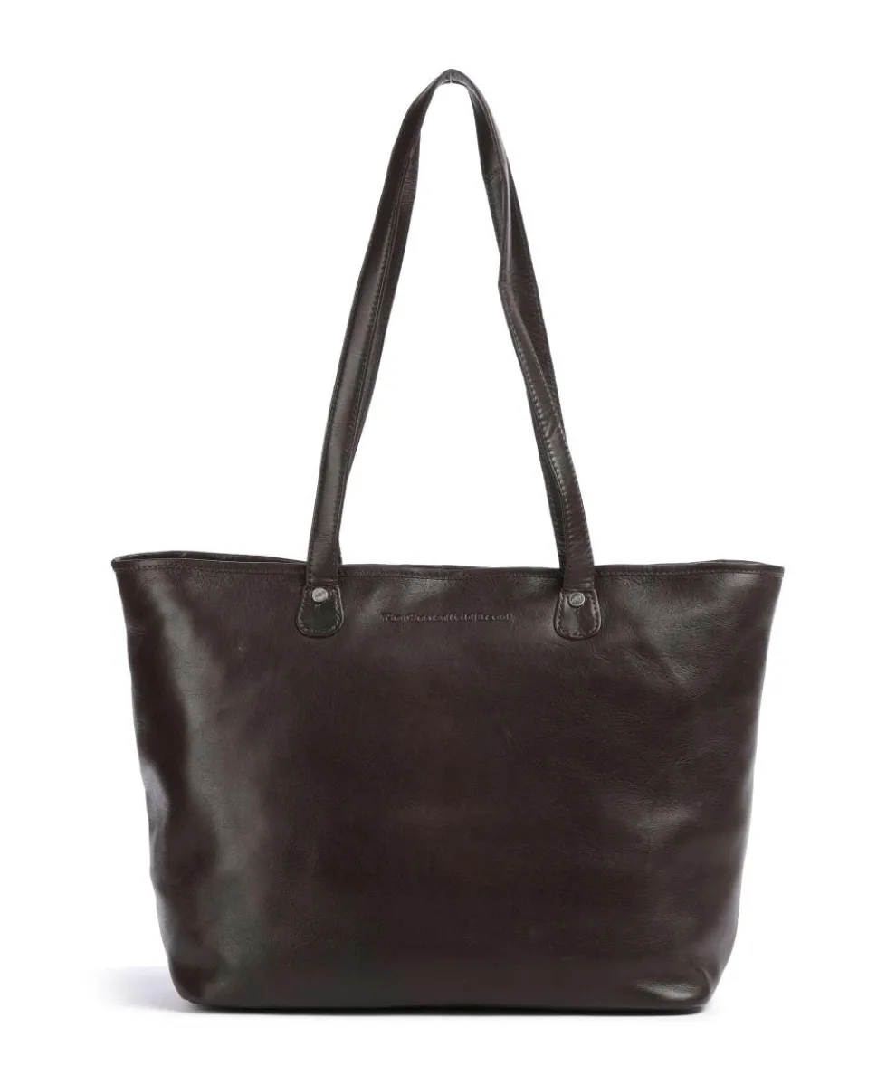 Novum Astano Shopper 14″ genarbtes Leder dunkelbraun