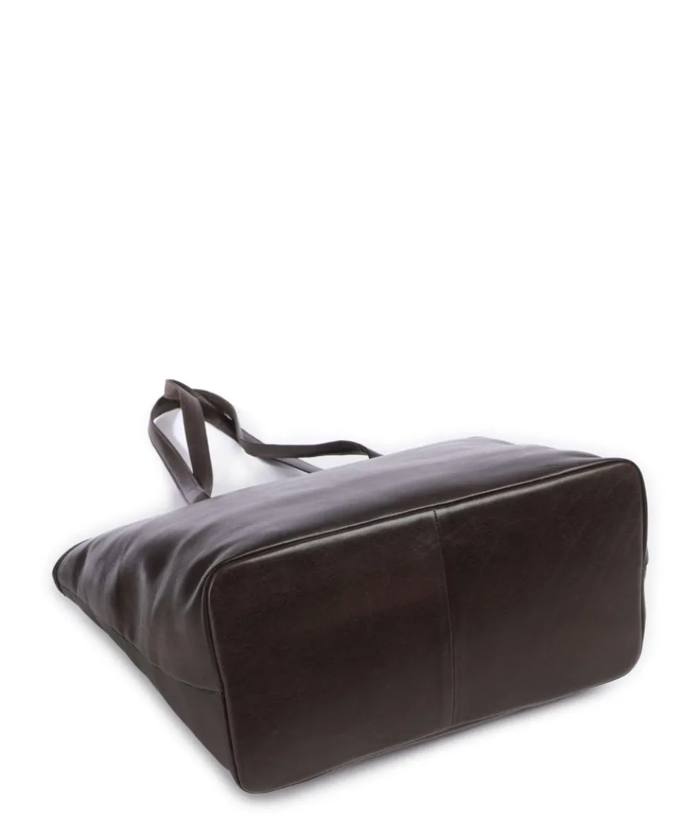 Novum Astano Shopper 14″ genarbtes Leder dunkelbraun