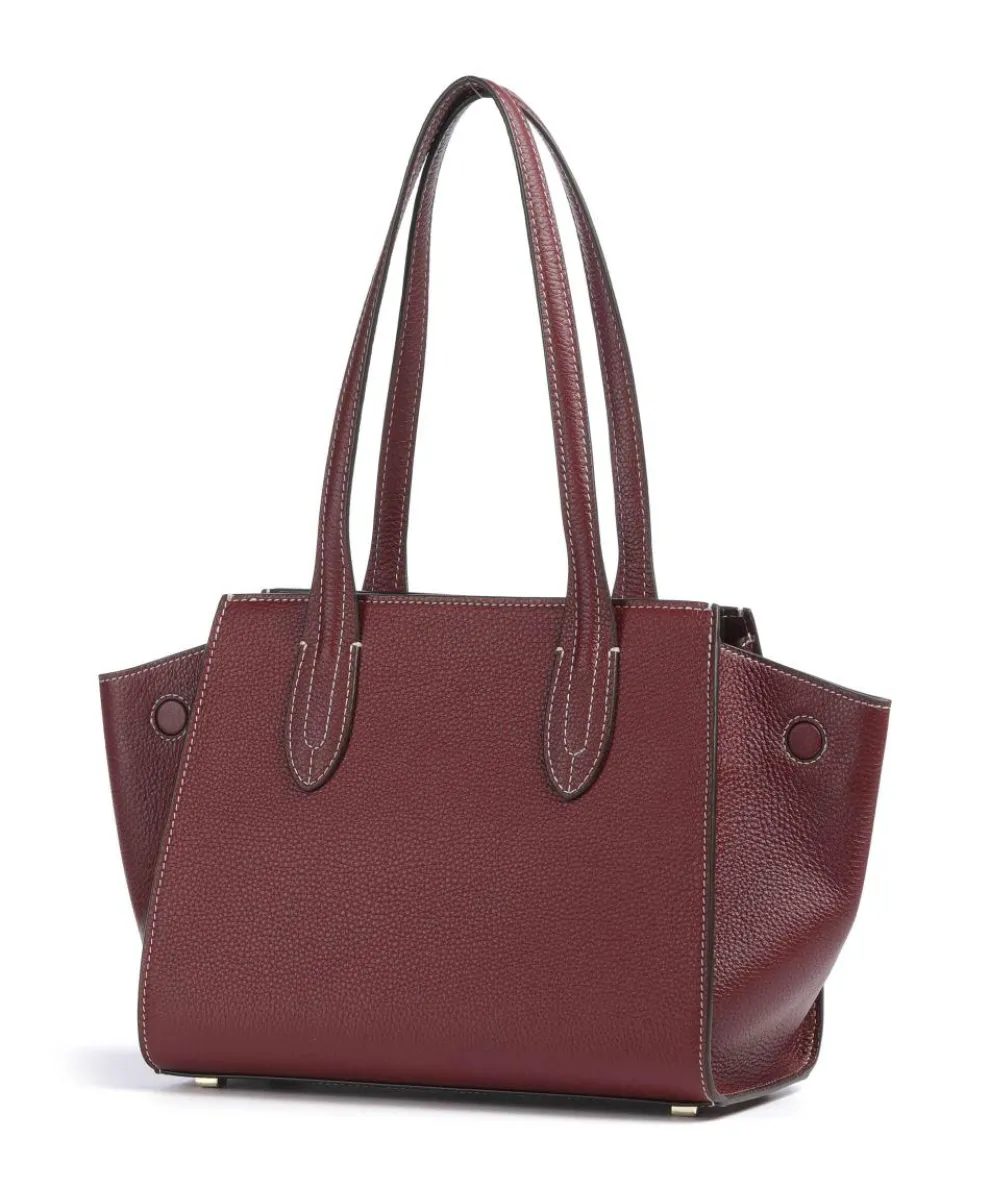 Farah M Schultertasche genarbtes Rindsleder wein