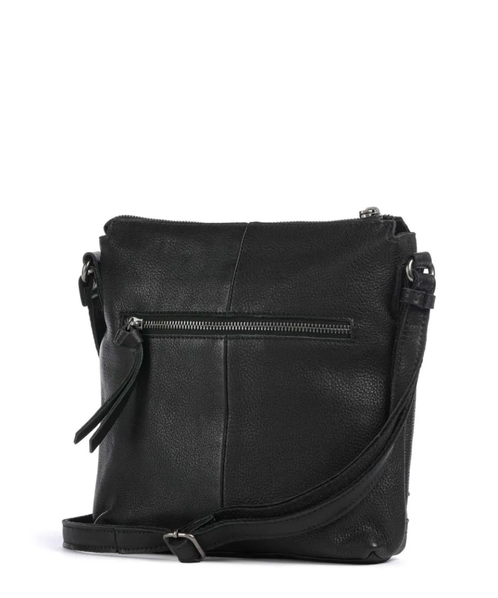 My old Friend Umhängetasche genarbtes Leder schwarz