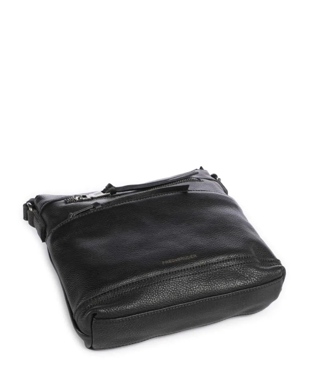My old Friend Umhängetasche genarbtes Leder schwarz