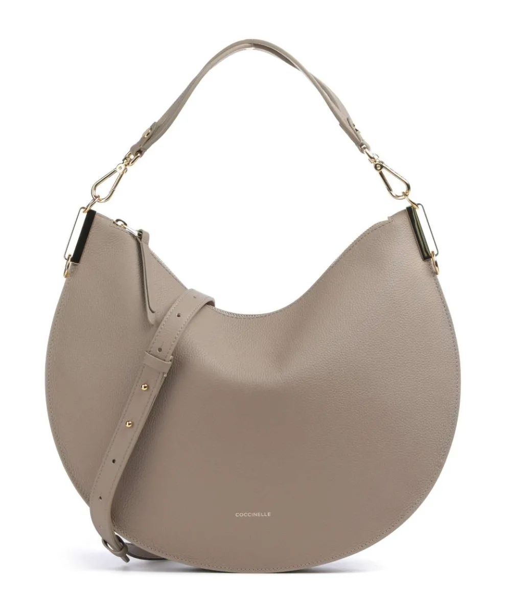 Sunup Beuteltasche genarbtes Rindsleder taupe