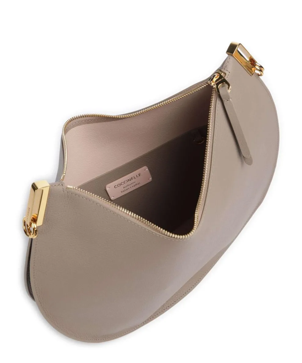 Sunup Beuteltasche genarbtes Rindsleder taupe