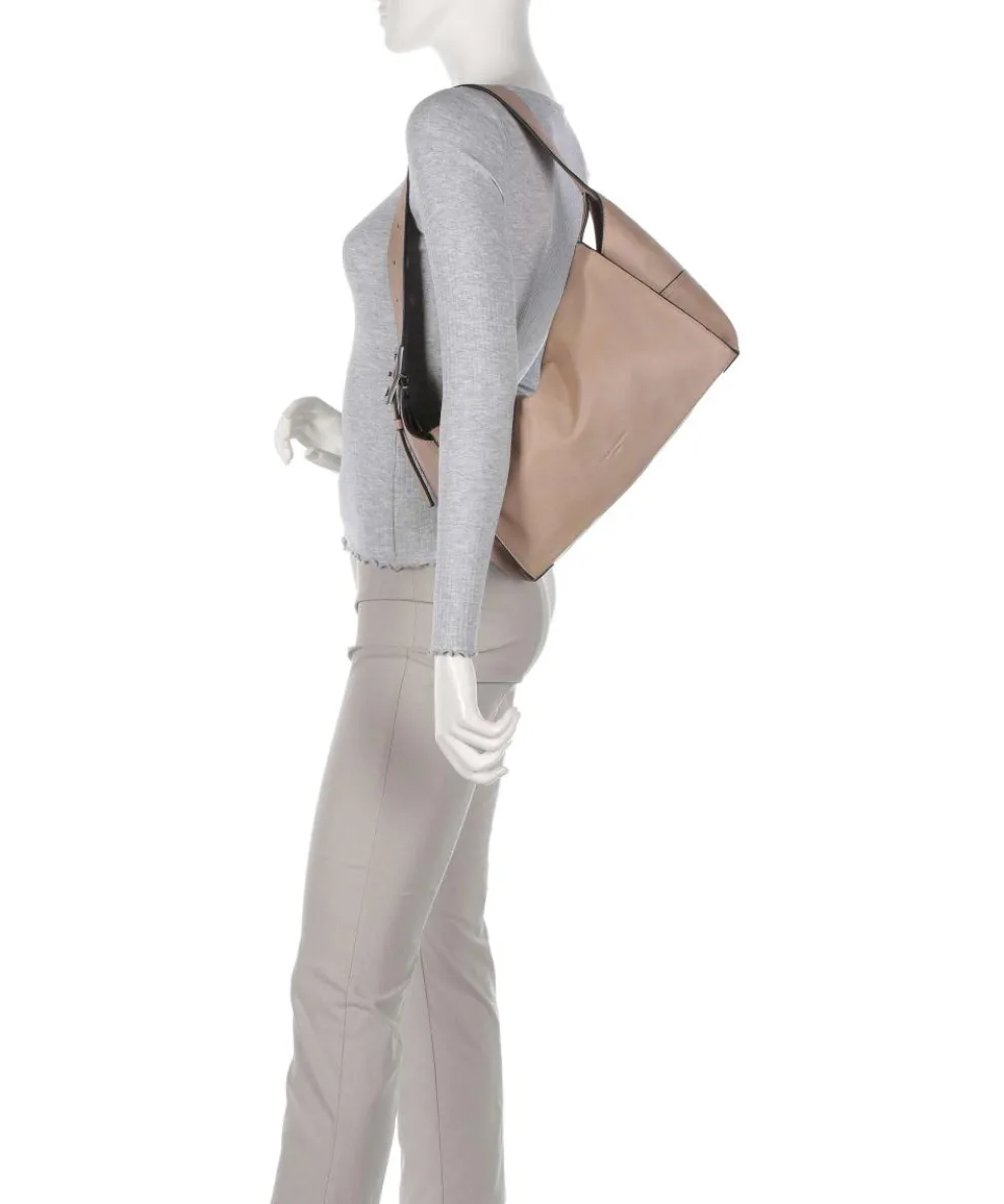 Lou 2 3D Leather M Beuteltasche genarbtes Rindsleder beige