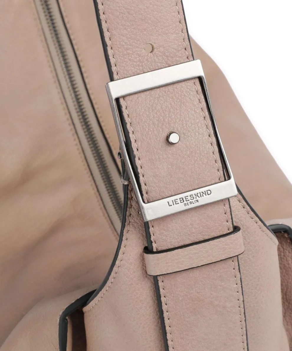 Lou 2 3D Leather M Beuteltasche genarbtes Rindsleder beige