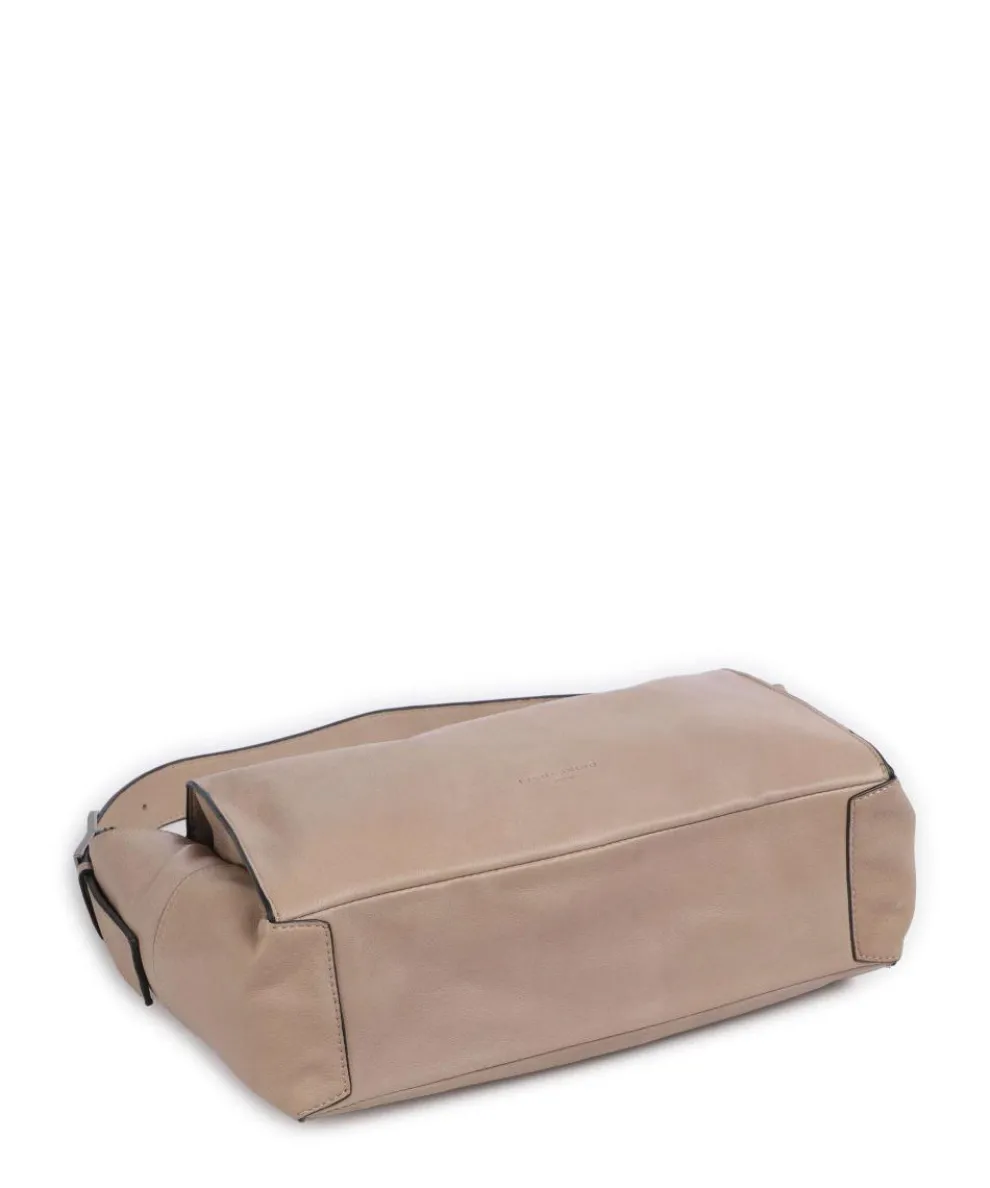 Lou 2 3D Leather M Beuteltasche genarbtes Rindsleder beige