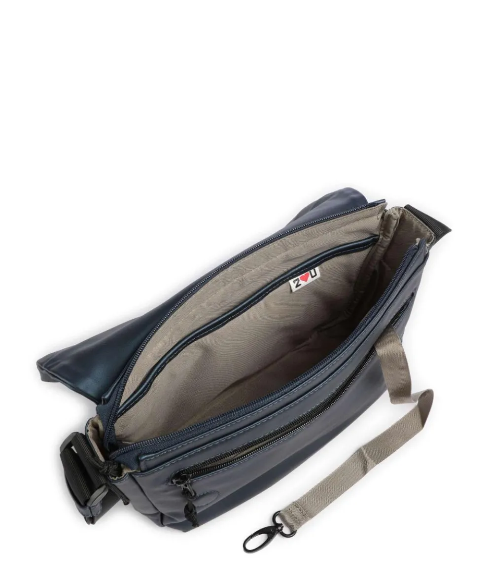 Cargo Kuriertasche Lederimitat dunkelblau