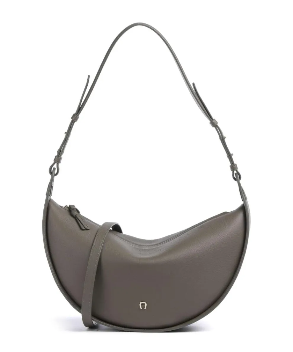 Eliza S Beuteltasche genarbtes Rindsleder khaki