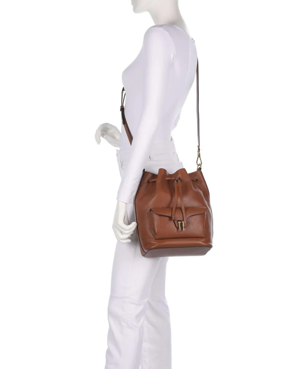 Beat Generation Bucket bag genarbtes Rindsleder braun