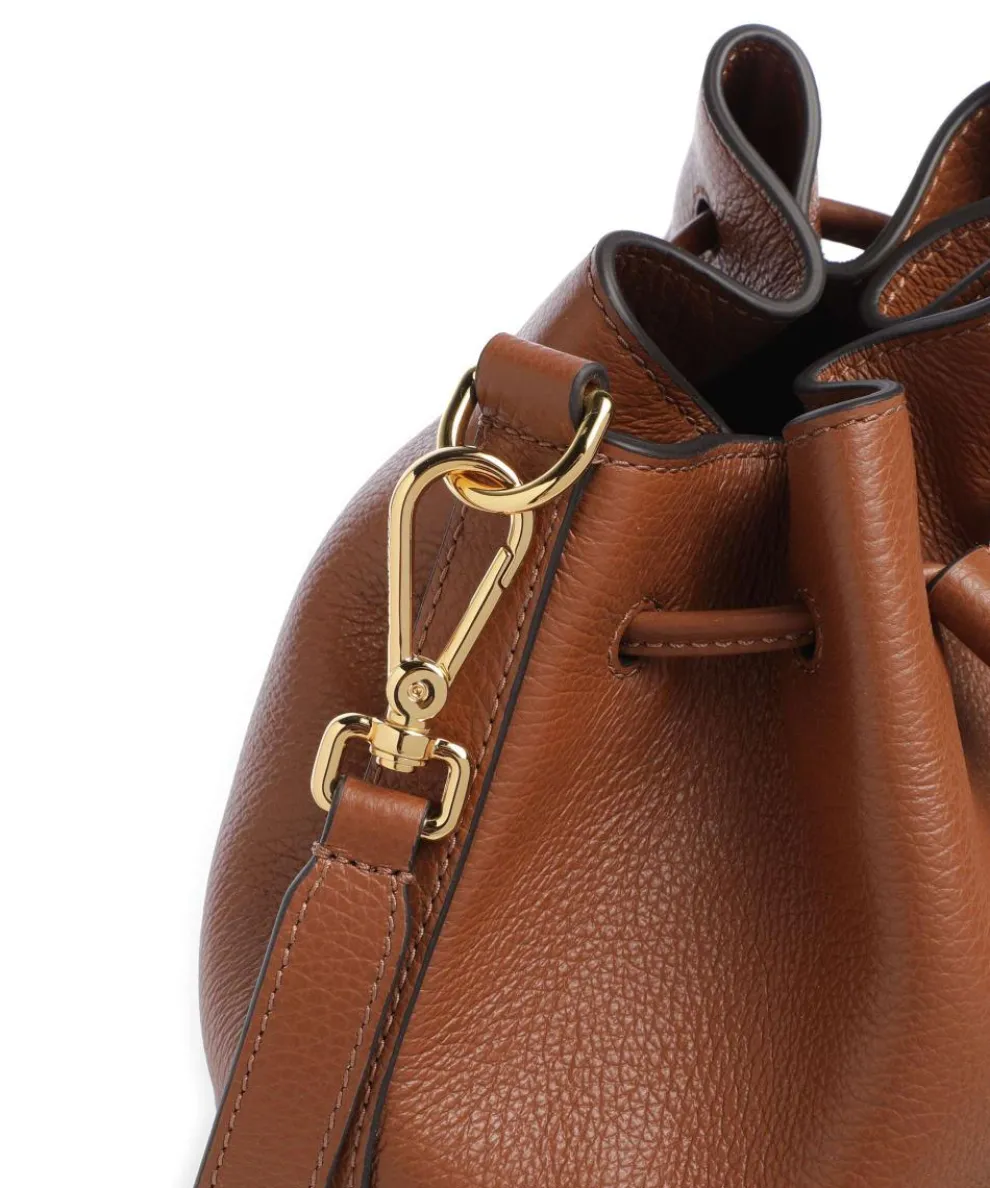 Beat Generation Bucket bag genarbtes Rindsleder braun