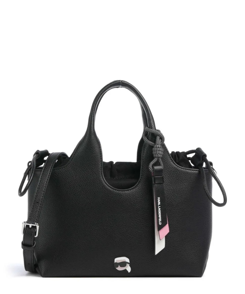 K/Ikon Small Handtasche Lederimitat schwarz