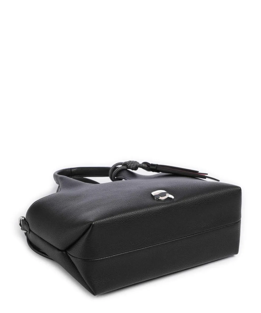 K/Ikon Small Handtasche Lederimitat schwarz