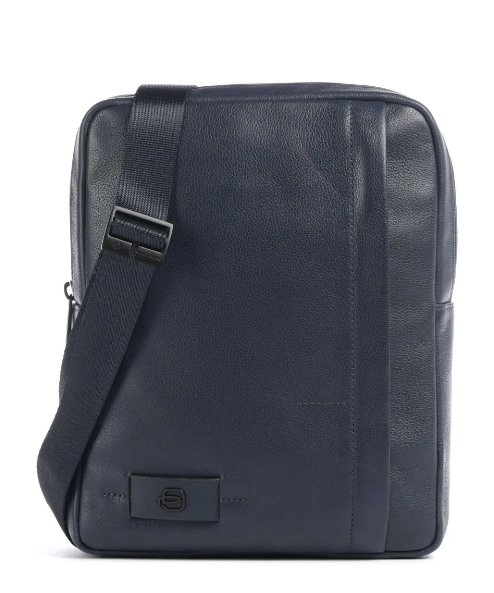 W137 Umhängetasche genarbtes Rindsleder dunkelblau
