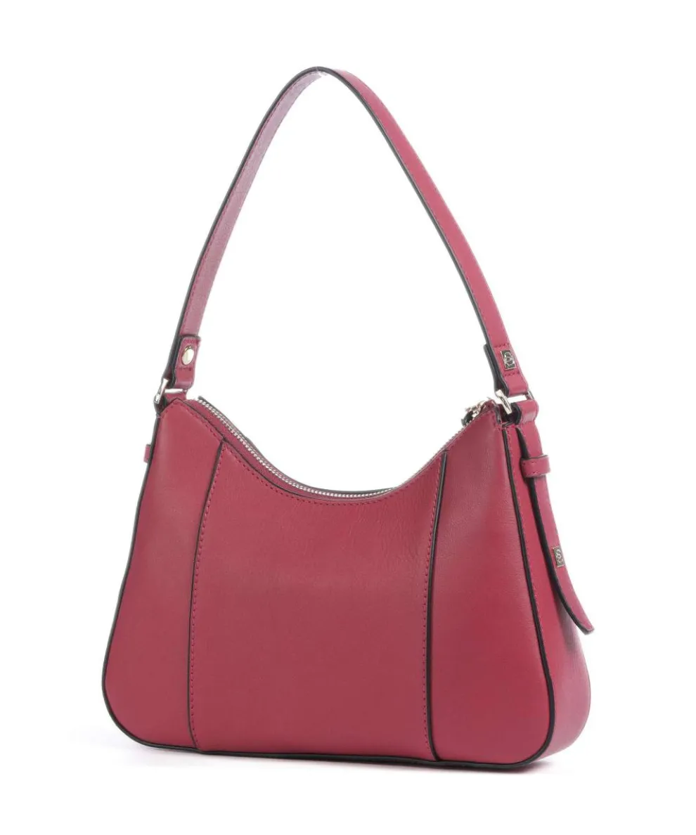 Circle Schultertasche genarbtes Rindsleder rot