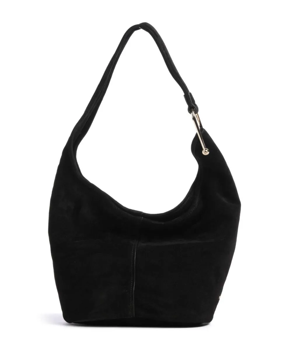 Sonny Beuteltasche aufgerautes Kalbsleder schwarz