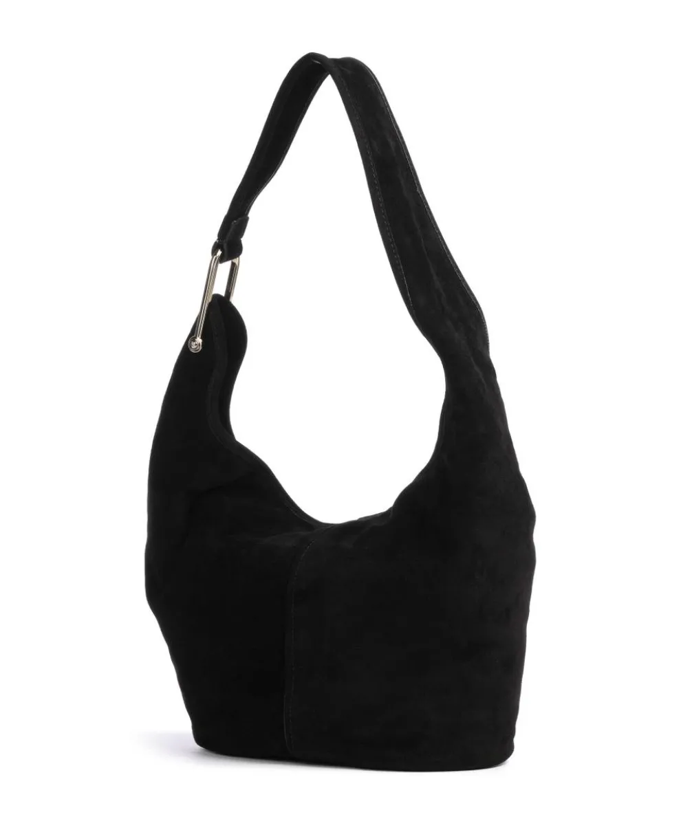 Sonny Beuteltasche aufgerautes Kalbsleder schwarz