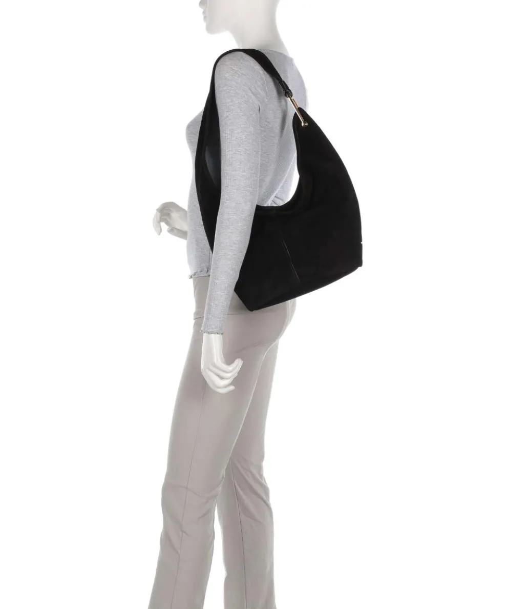 Sonny Beuteltasche aufgerautes Kalbsleder schwarz