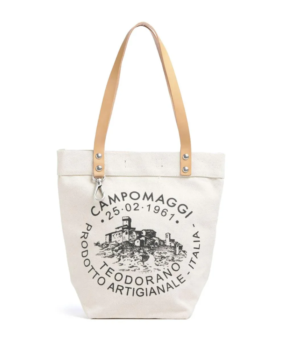 Schultertasche Canvas creme