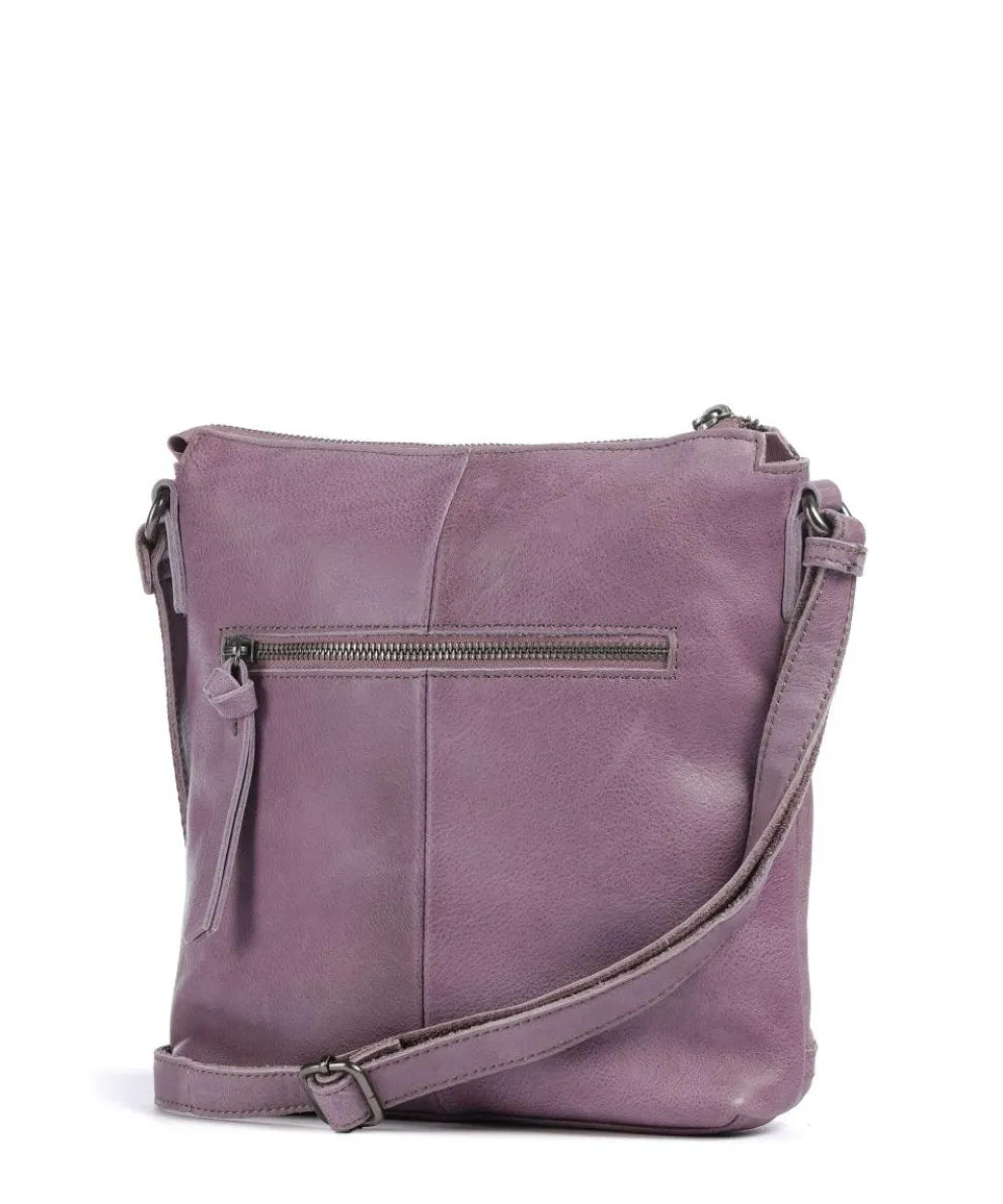 My old Friend Umhängetasche genarbtes Leder lavendel