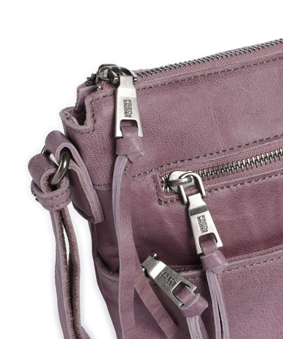 My old Friend Umhängetasche genarbtes Leder lavendel