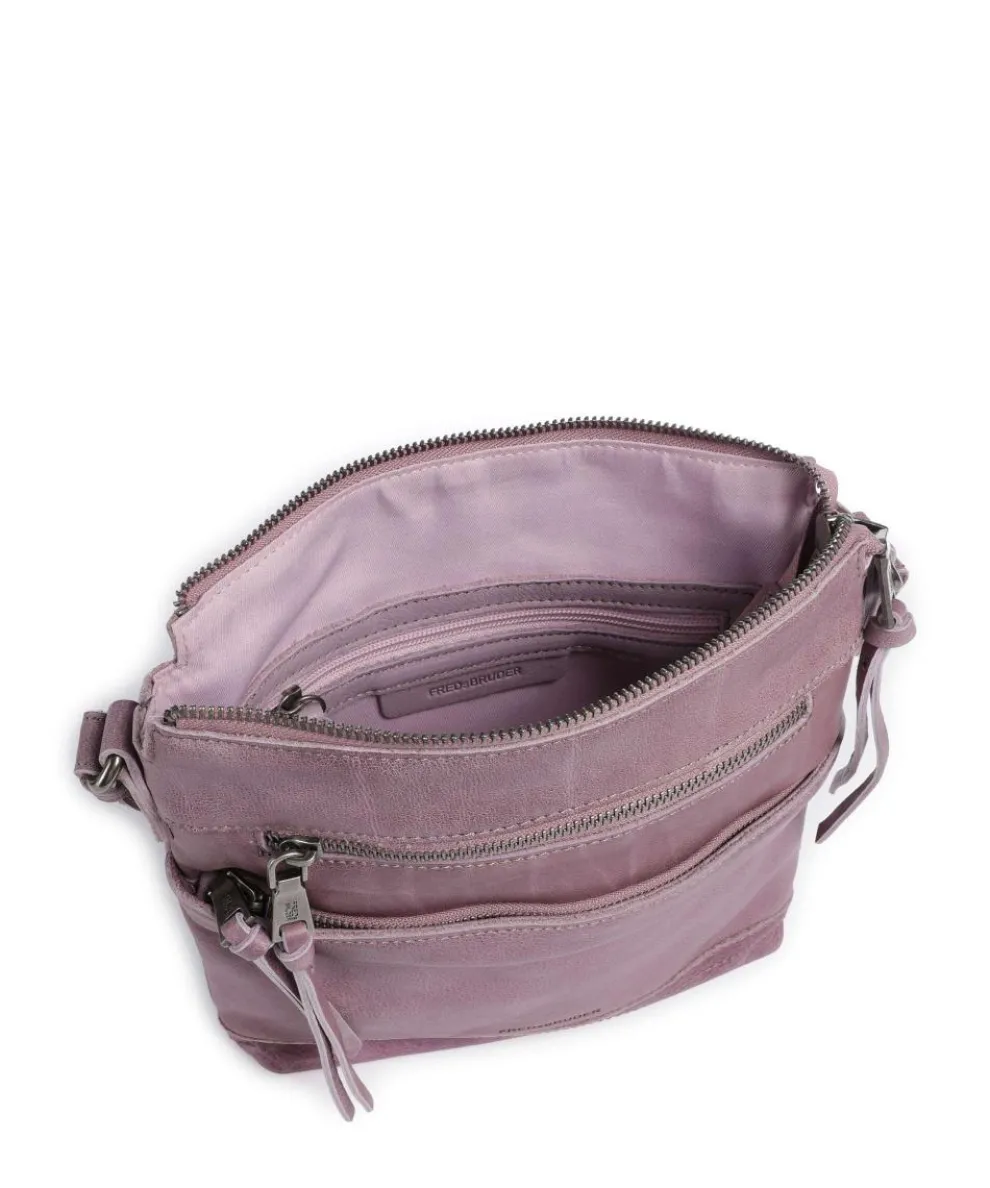 My old Friend Umhängetasche genarbtes Leder lavendel