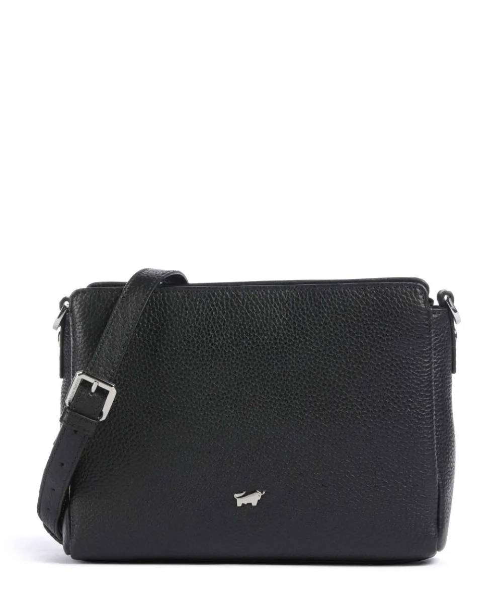 Hanna Umhängetasche genarbtes Rindsleder schwarz