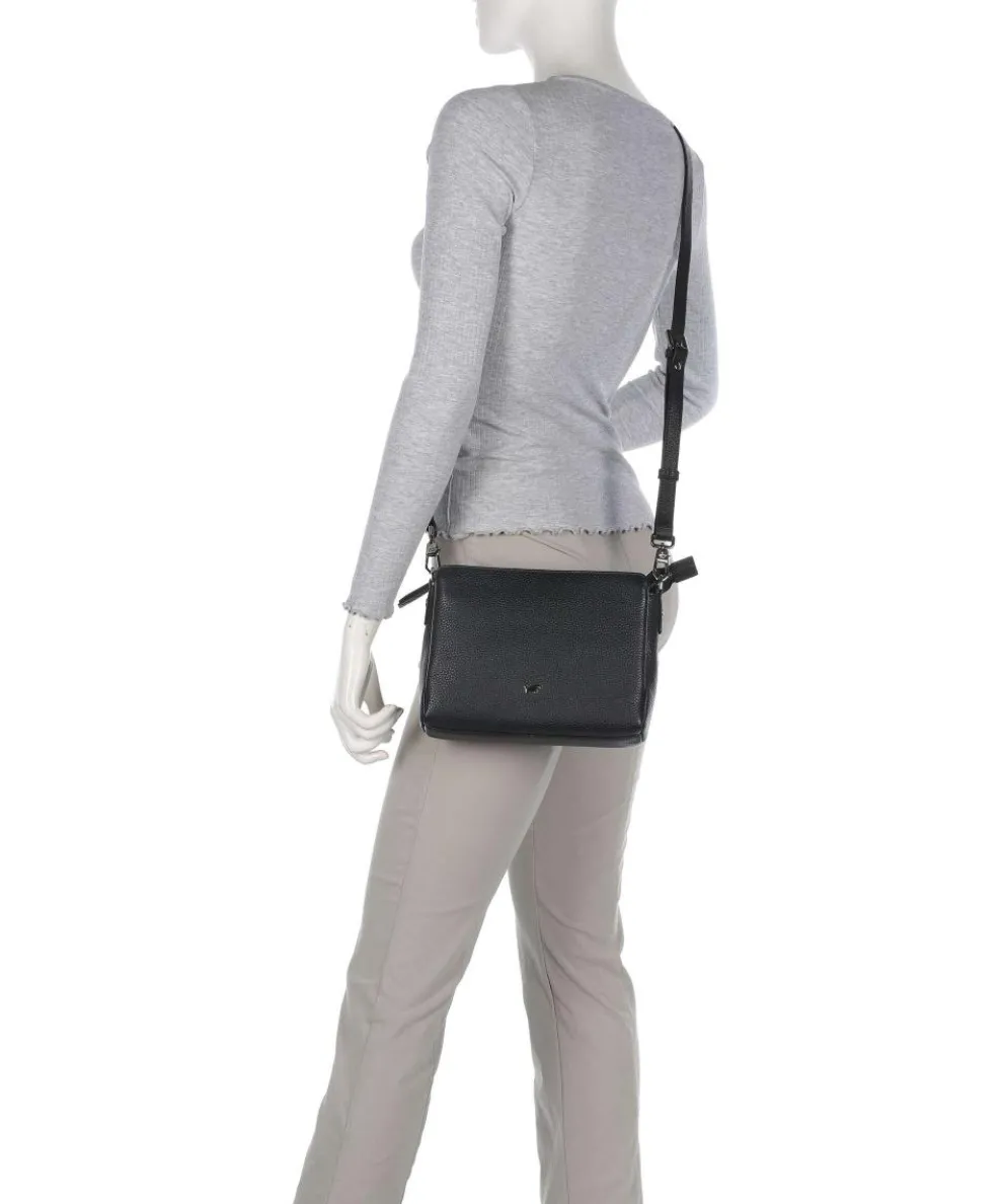 Hanna Umhängetasche genarbtes Rindsleder schwarz