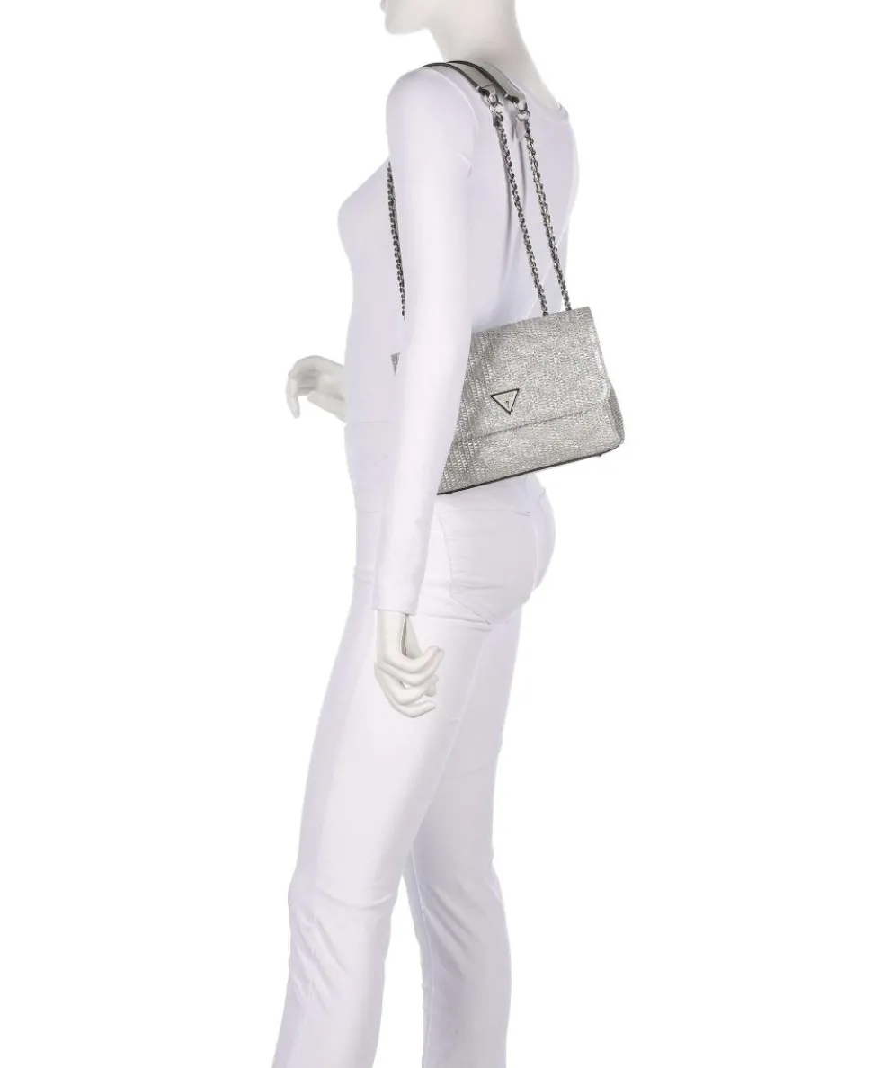 Giully Schultertasche Papier, Polyester silber