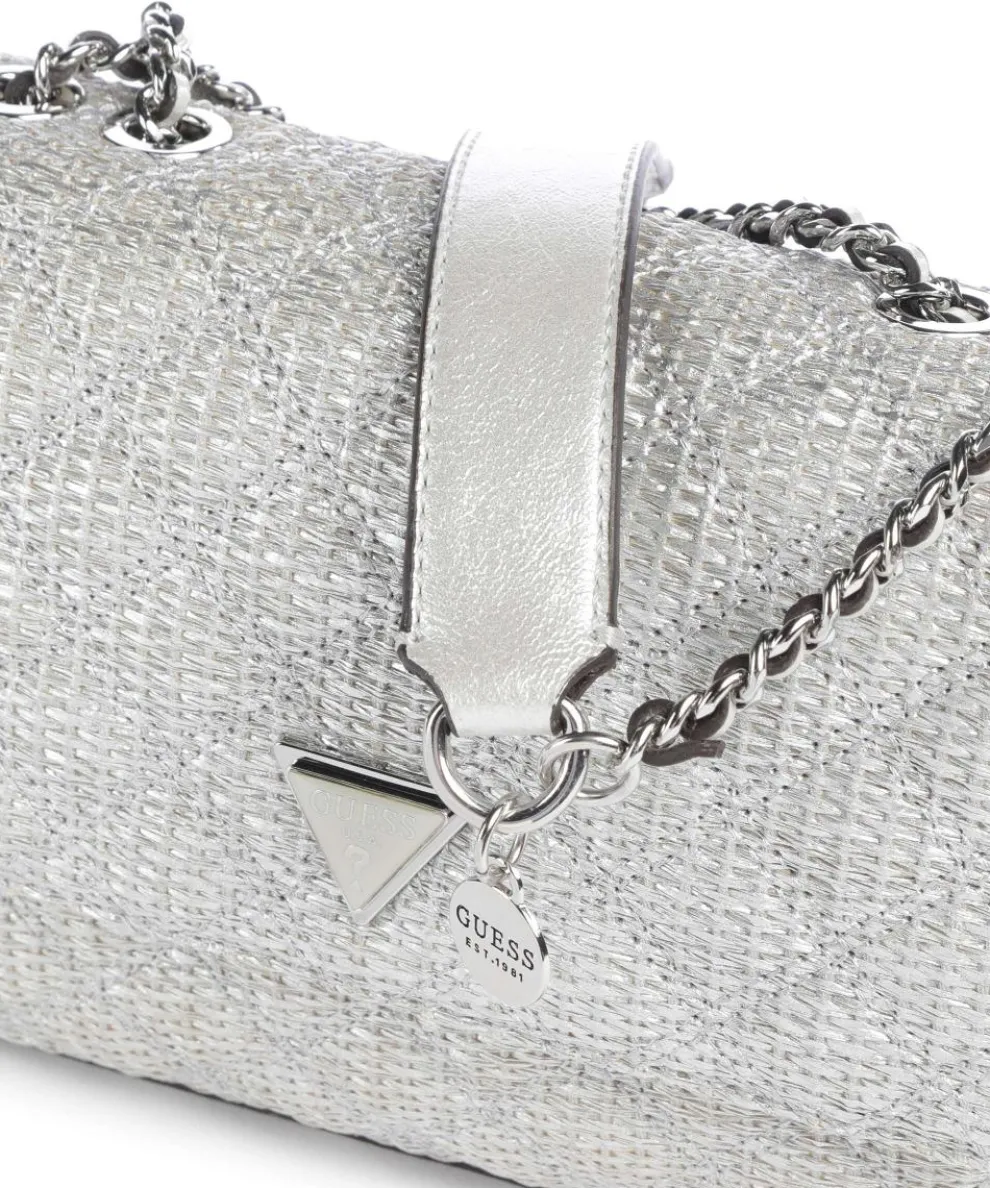 Giully Schultertasche Papier, Polyester silber