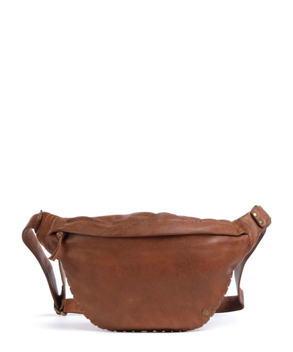 Tailors Stitch Gürteltasche genarbtes Rindsleder cognac