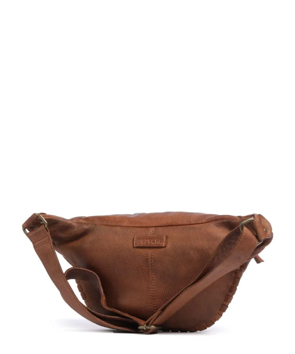 Tailors Stitch Gürteltasche genarbtes Rindsleder cognac