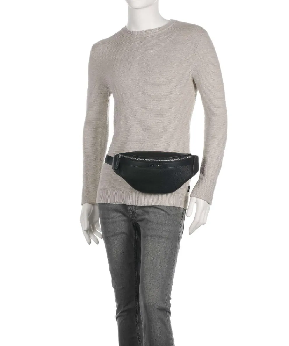 Greyson Gürteltasche genarbtes Rindsleder schwarz