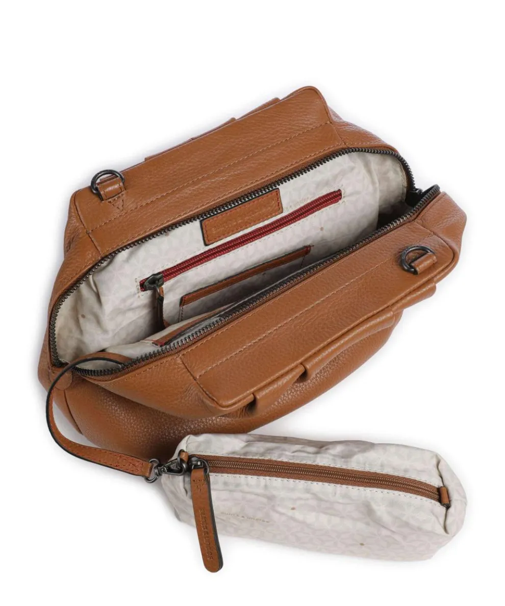 Philocalists Honey Umhängetasche genarbtes Leder braun