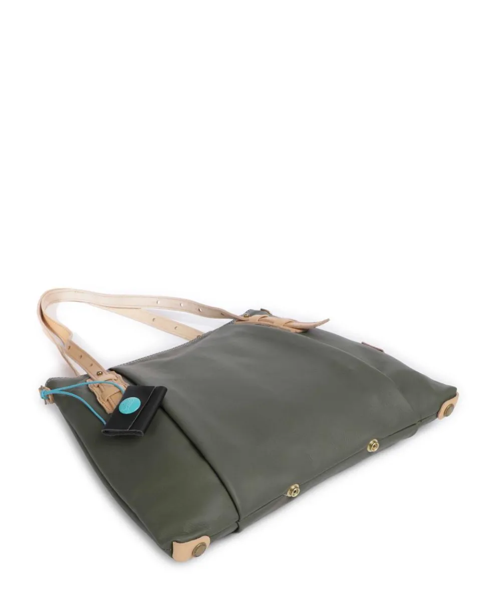 Naxos Yoana Shopper fein genarbtes Rindsleder khaki