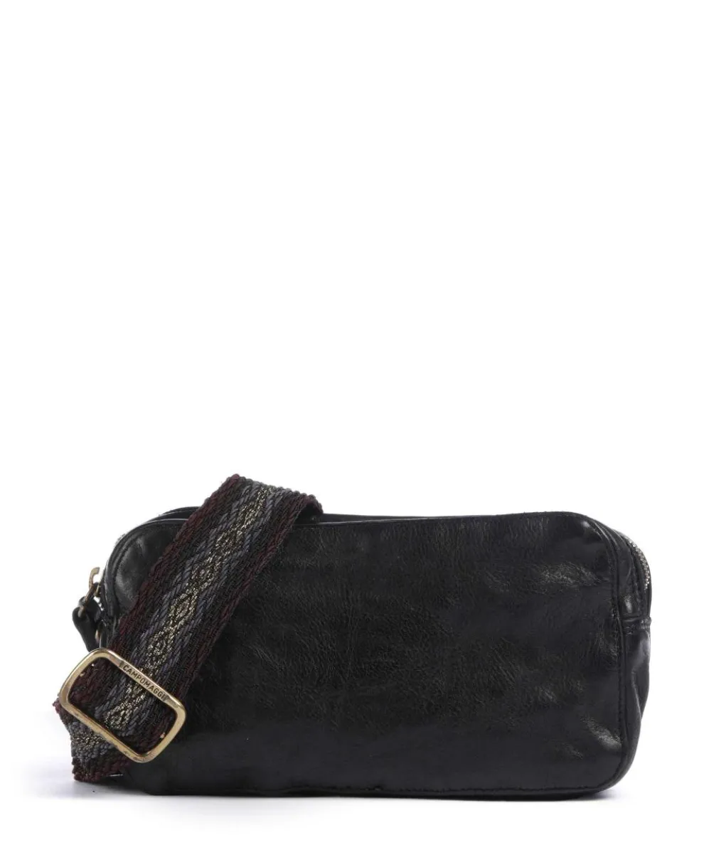 Umhängetasche Rindsleder schwarz