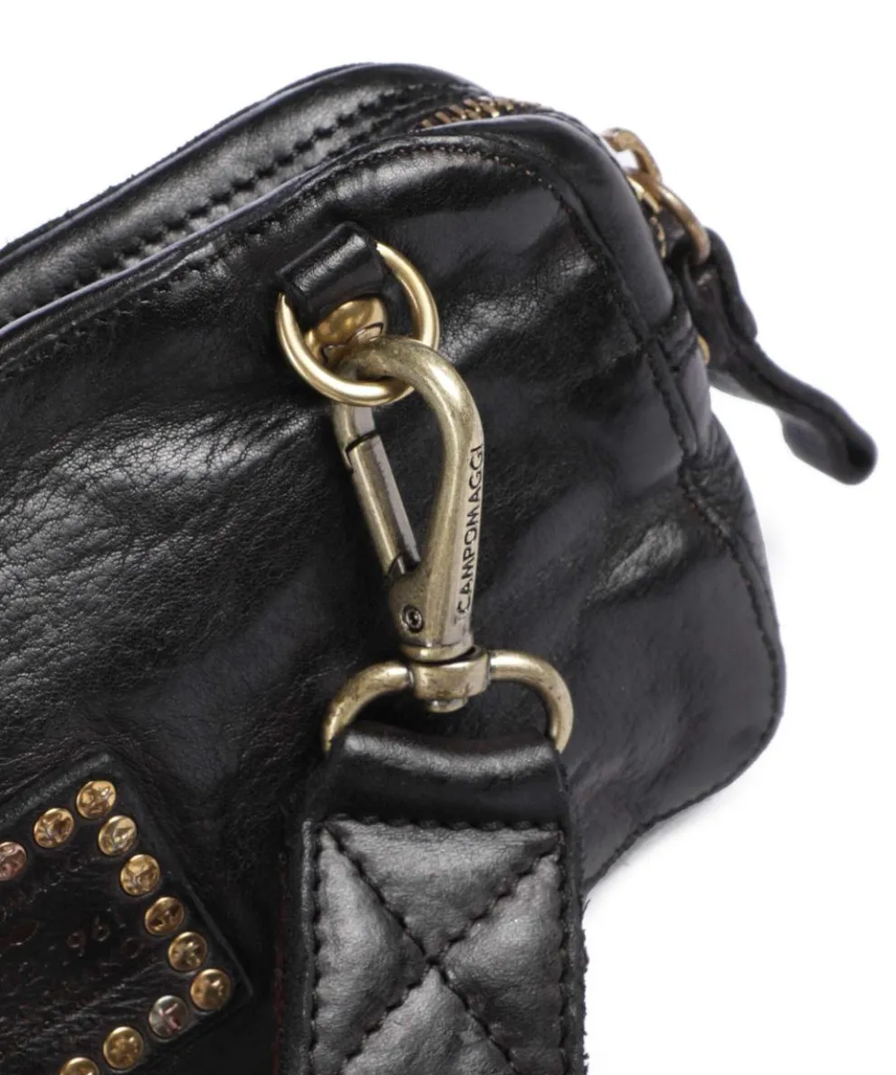 Umhängetasche Rindsleder schwarz