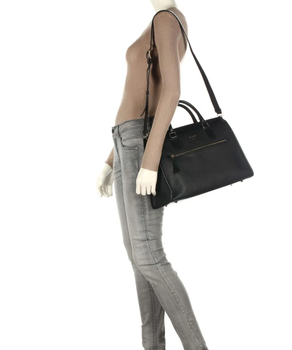 Zelea Handtasche 13″ genarbtes Kalbsleder schwarz