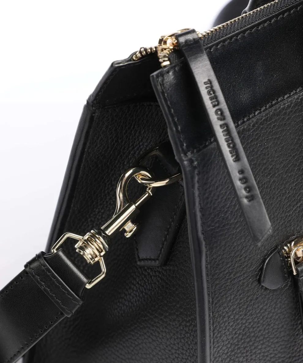 Zelea Handtasche 13″ genarbtes Kalbsleder schwarz