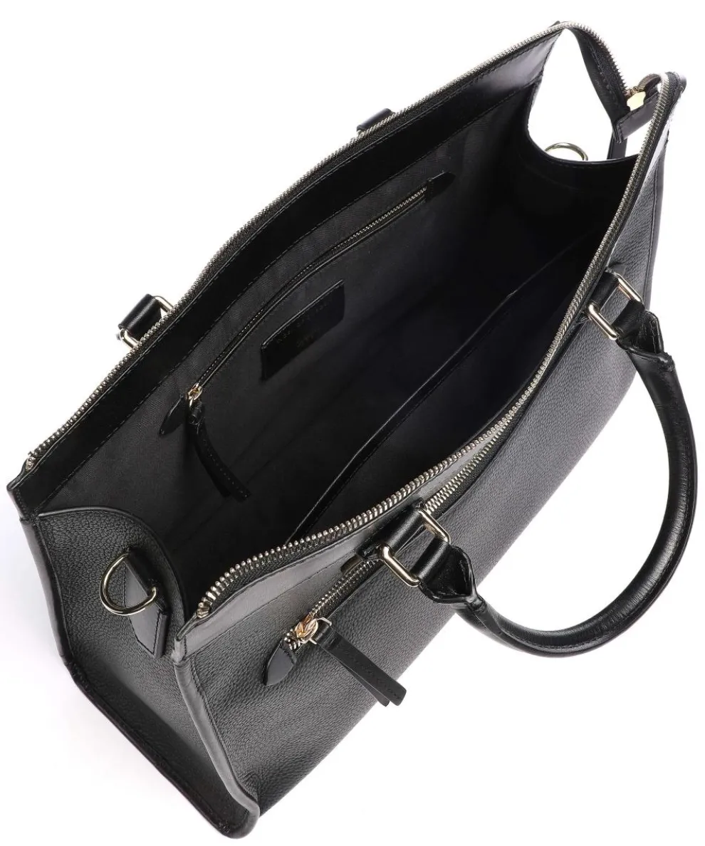 Zelea Handtasche 13″ genarbtes Kalbsleder schwarz