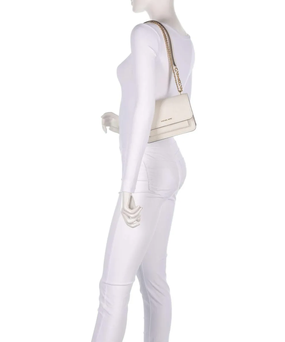 Claire Small Schultertasche genarbtes Rindsleder creme