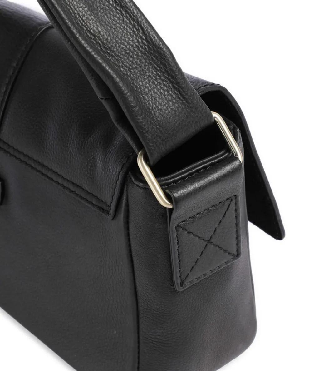 Art Gallery Handtasche genarbtes Rindsleder schwarz