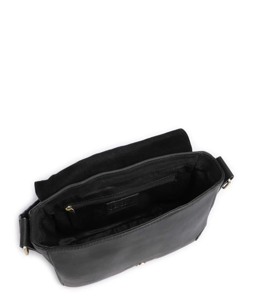 Art Gallery Handtasche genarbtes Rindsleder schwarz