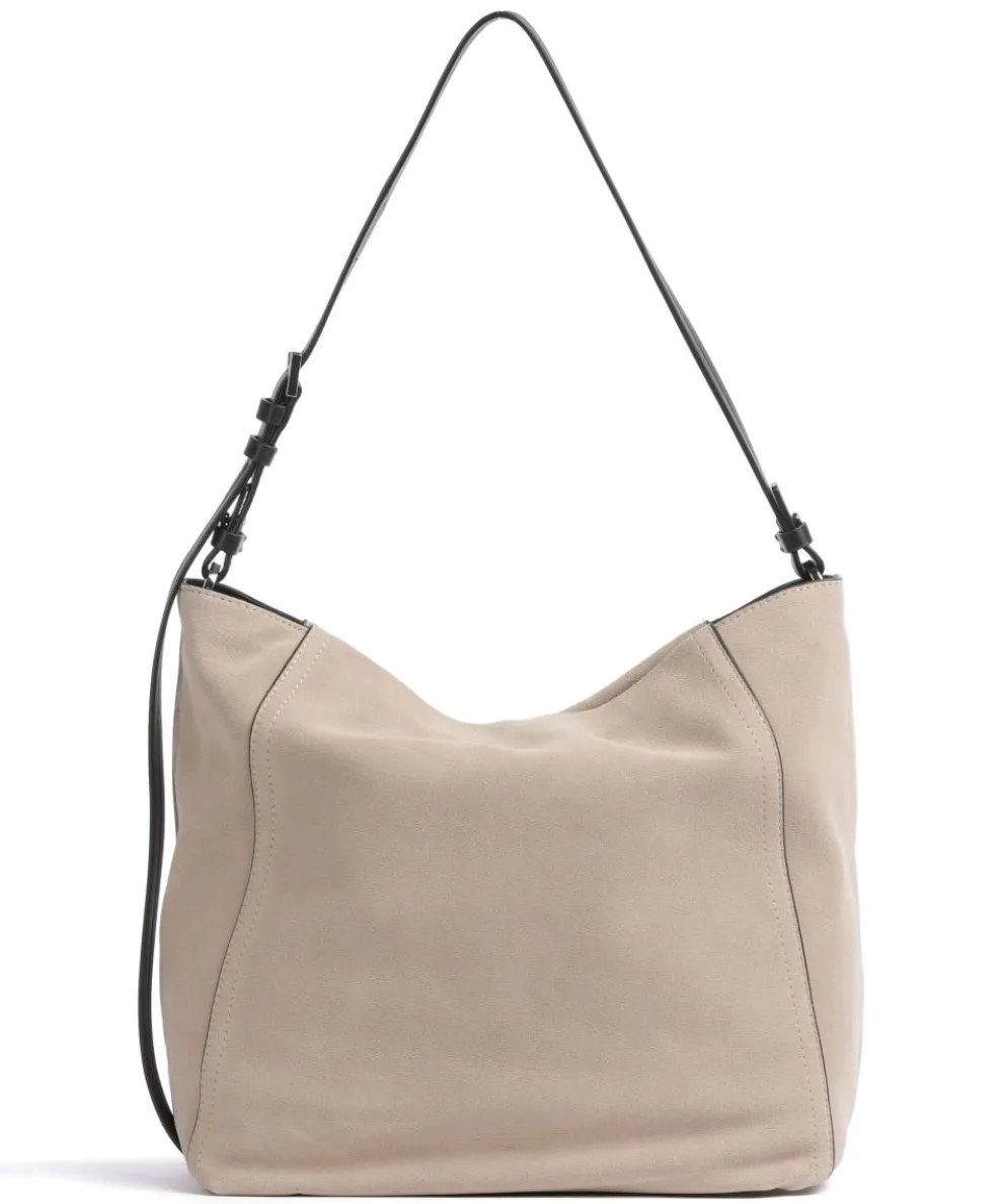 Chudy Suede M Beuteltasche aufgerautes Leder beige