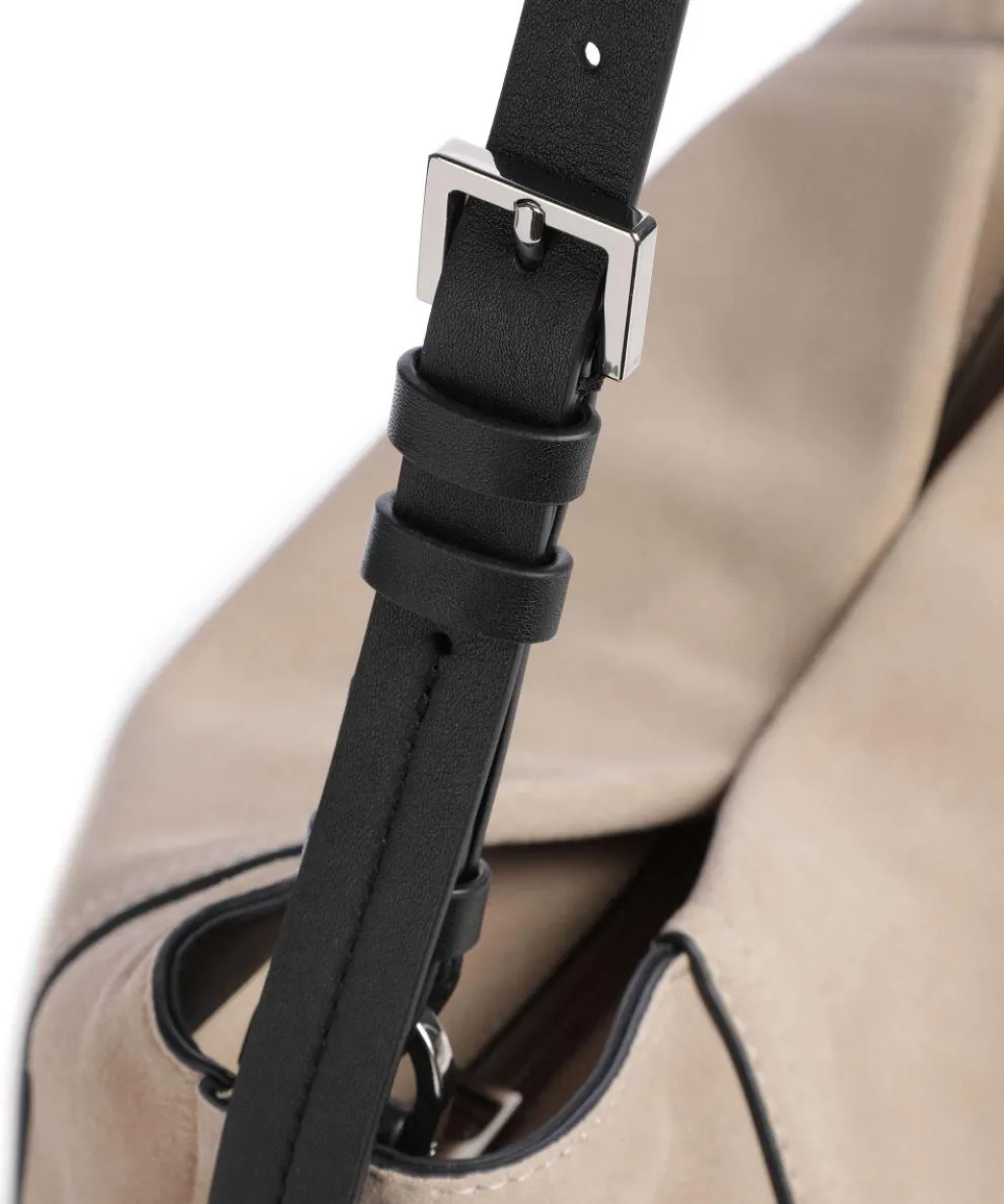 Chudy Suede M Beuteltasche aufgerautes Leder beige