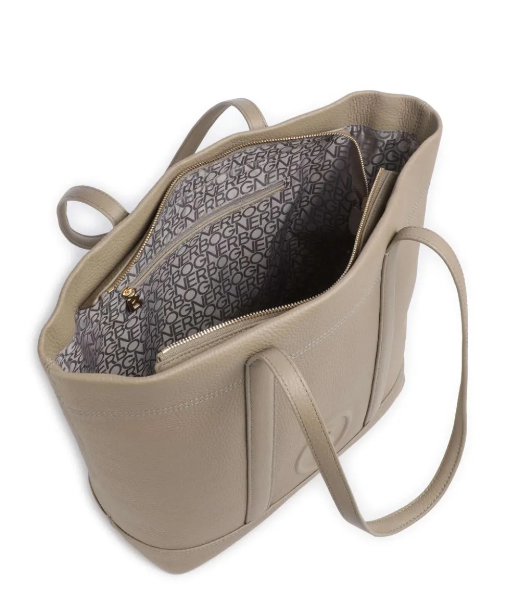 Bozen Zeta Shopper genarbtes Rindsleder taupe