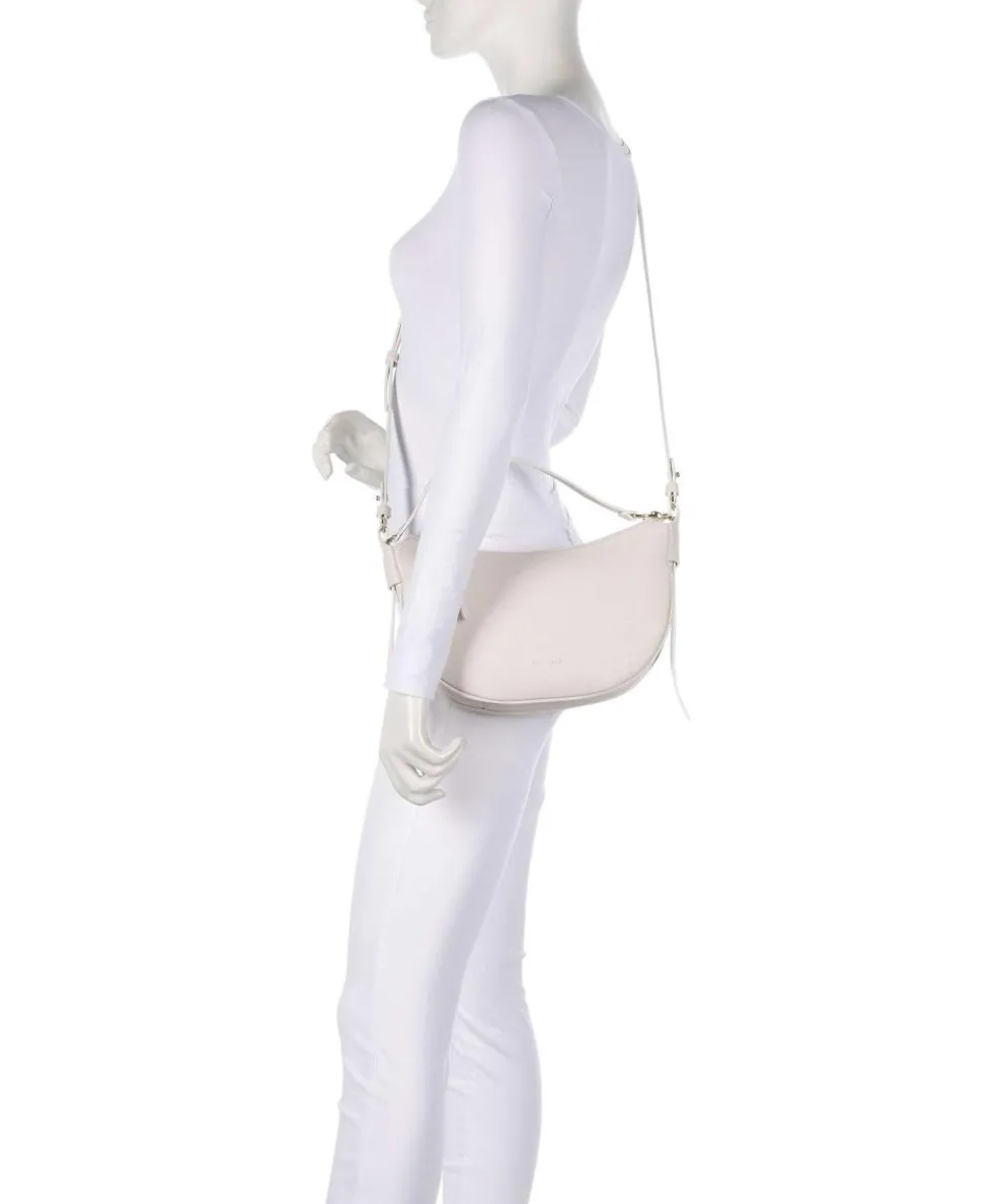 C-Easy Schultertasche genarbtes Leder weiß
